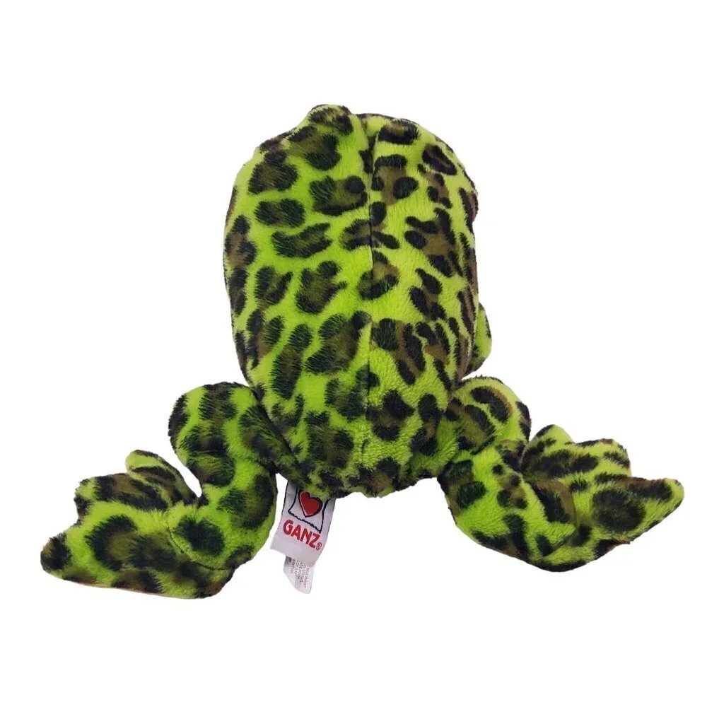 Ganz Webkinz Bullfrog Plush 9” Green Bean Bag Plush Stuff Doll Frog